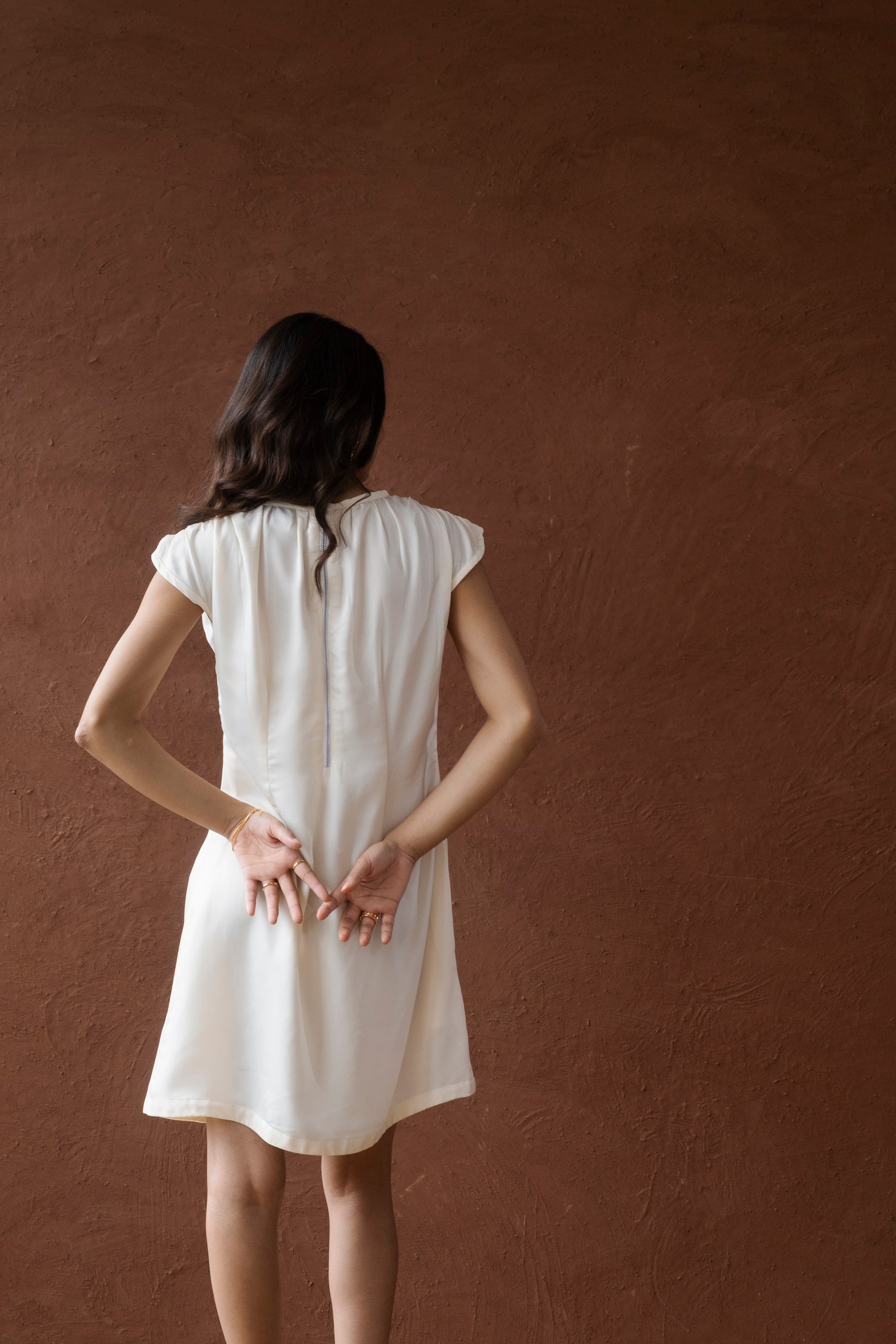 A-line gathered dress