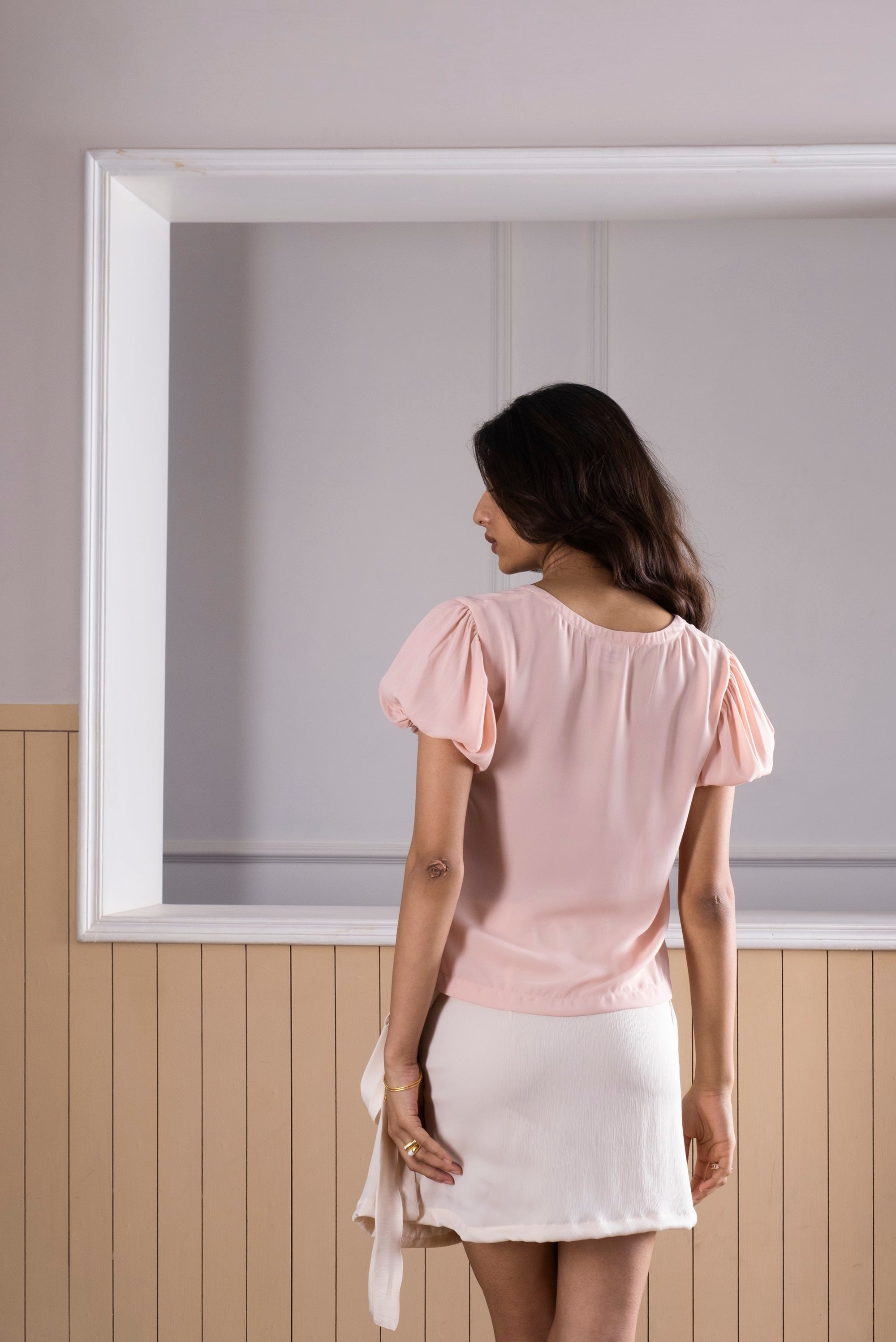 Geometric Neck Top